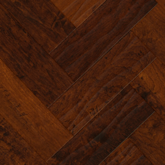 View of AP05 Spanish Cherry Parquet luxury vinyl tile by Karndean