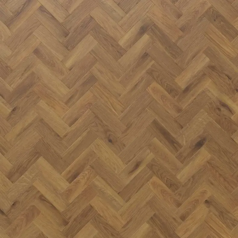 View of AP06 Morning Oak Parquet luxury vinyl tile by Karndean