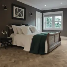 View of AP08 Salon Oak Parquet luxury vinyl tile by Karndean