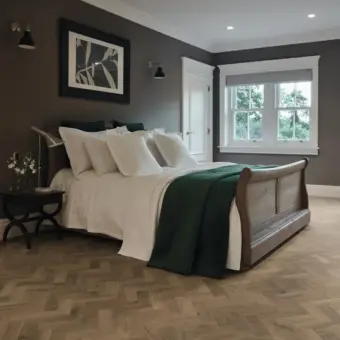 View of AP08 Salon Oak Parquet luxury vinyl tile by Karndean