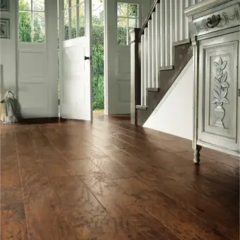 View of EW03 Hickory Nutmeg luxury vinyl tile by Karndean