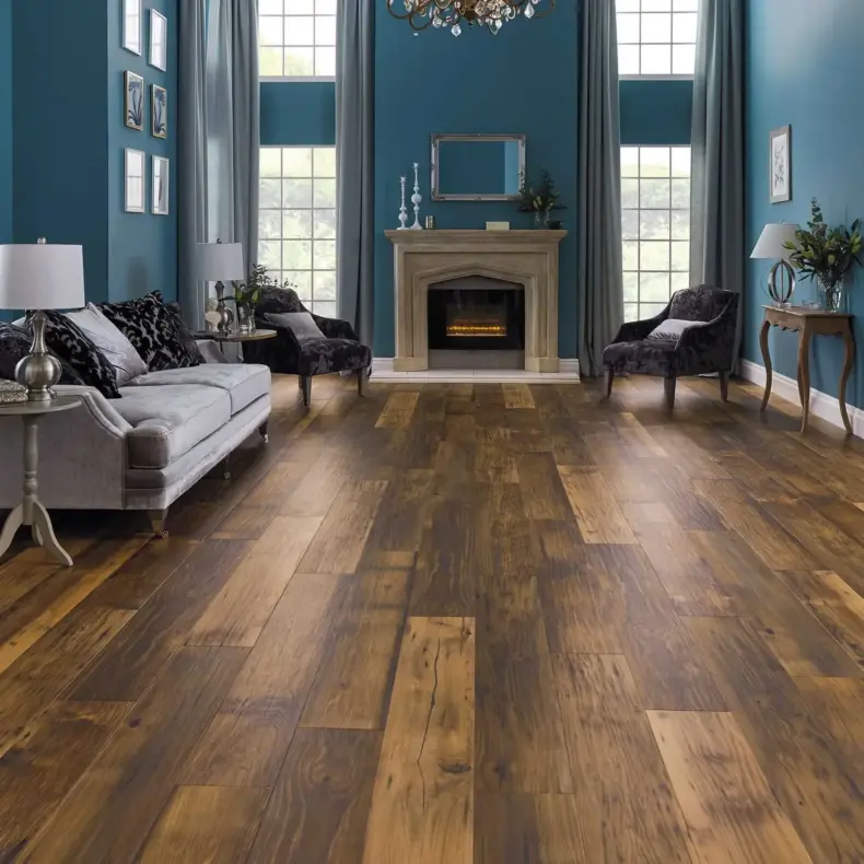 View of EW21 Reclaimed Chestnut luxury vinyl tile by Karndean