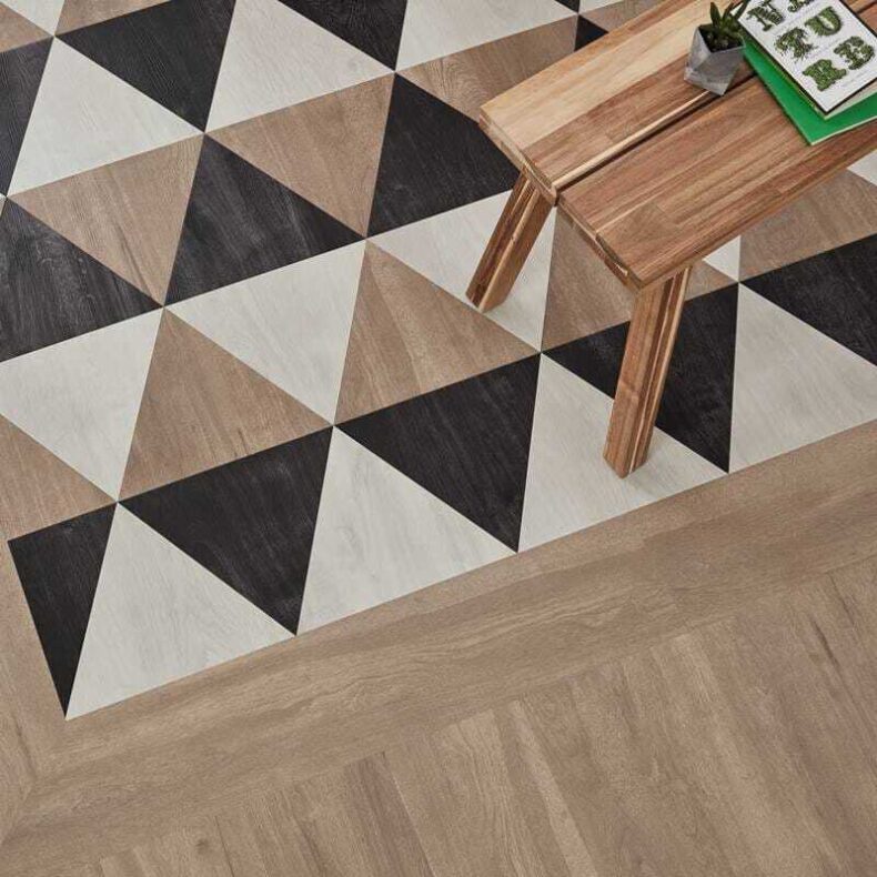 View of KAL01 Pyramid luxury vinyl tile by Karndean
