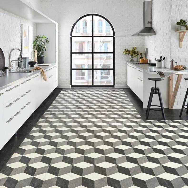 View of KAL03 Cubix luxury vinyl tile by Karndean
