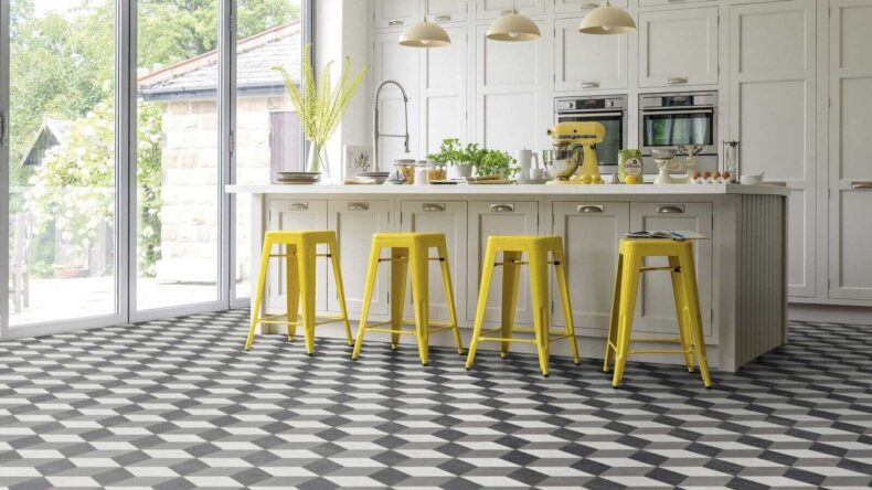 View of KAL03 Cubix luxury vinyl tile by Karndean