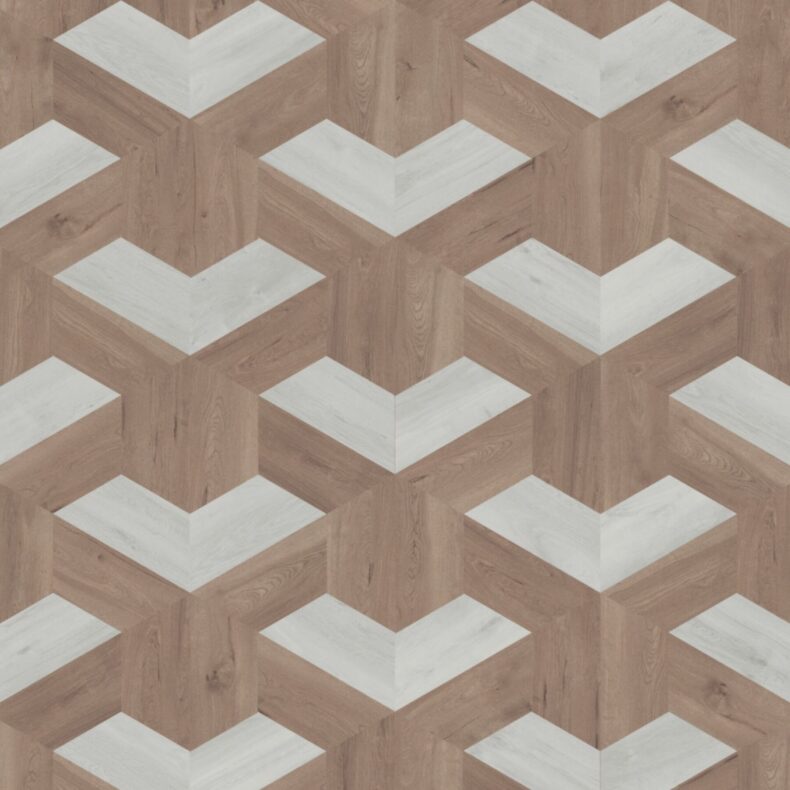 View of KAL05 Half Pennon luxury vinyl tile by Karndean