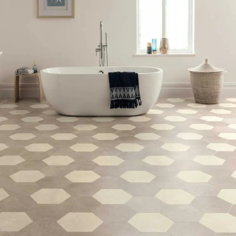 View of KAL09 Hexa luxury vinyl tile by Karndean