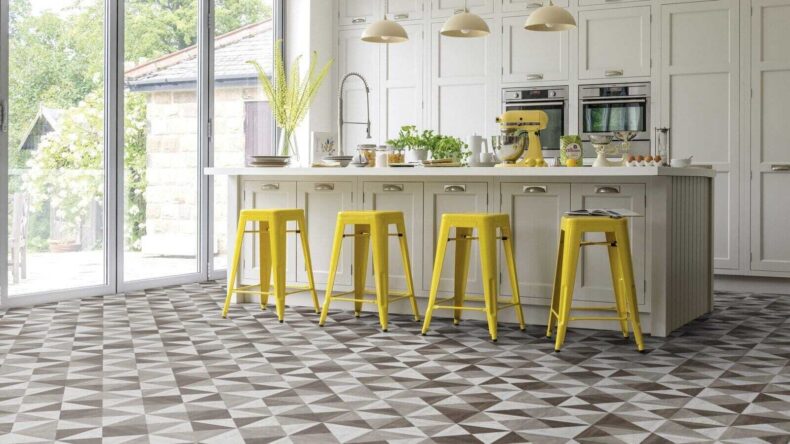 View of KAL10 Tripoint luxury vinyl tile by Karndean