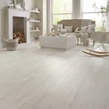 View of KP105 White Painted Oak luxury vinyl tile by Karndean