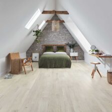View of KP131 Grey Scandi Pine luxury vinyl tile by Karndean
