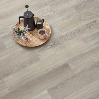 View of KP138 Grey Limed Oak luxury vinyl tile by Karndean