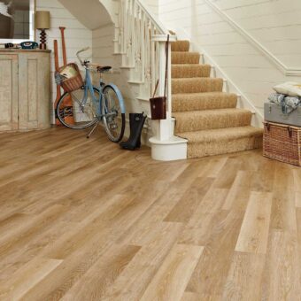 View of KP94 Pale Limed Oak luxury vinyl tile by Karndean