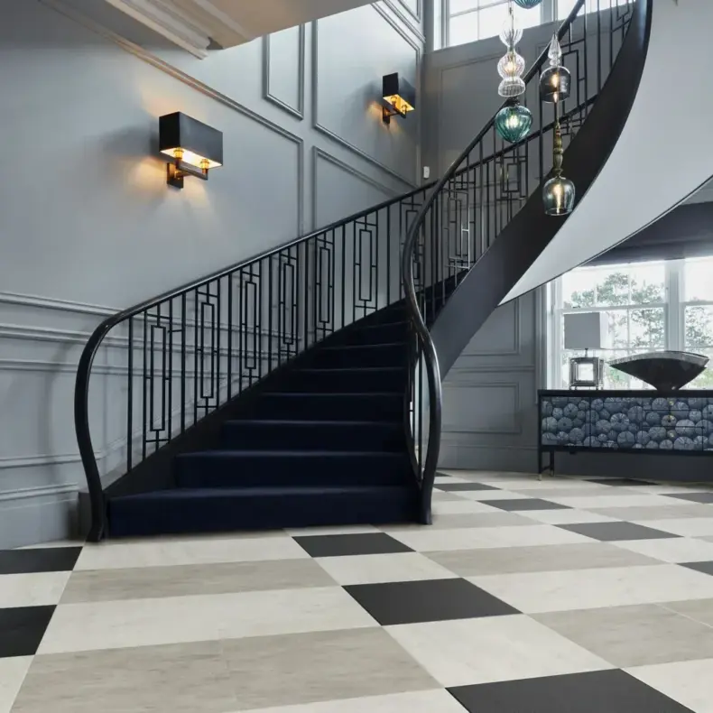 View of LM30 Ionic Marble luxury vinyl tile by Karndean