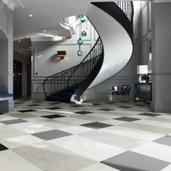 View of LM30 Ionic Marble luxury vinyl tile by Karndean