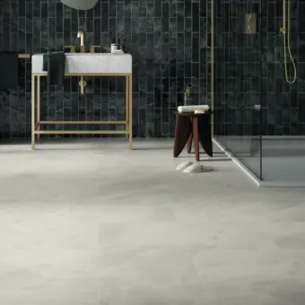 View of LM35 Pearl Onyx luxury vinyl tile by Karndean