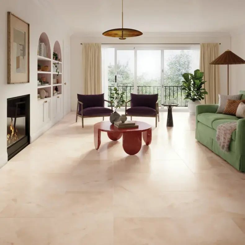 View of LM36 Rose Onyx luxury vinyl tile by Karndean