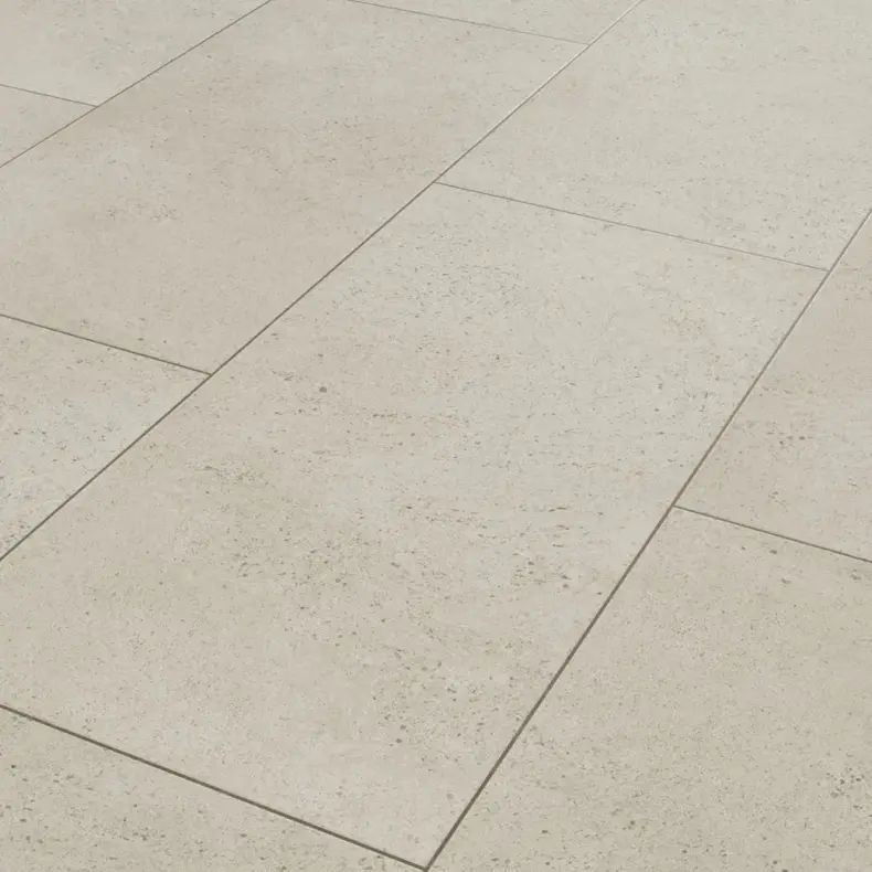 View of LM39 Caliza Classico luxury vinyl tile by Karndean