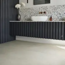 View of LM39 Caliza Classico luxury vinyl tile by Karndean