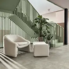 View of LM41 Pavimento Grigio luxury vinyl tile by Karndean