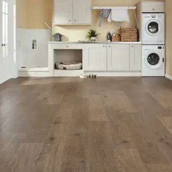 View of RKP8107 Smoked Butternut luxury vinyl tile by Karndean