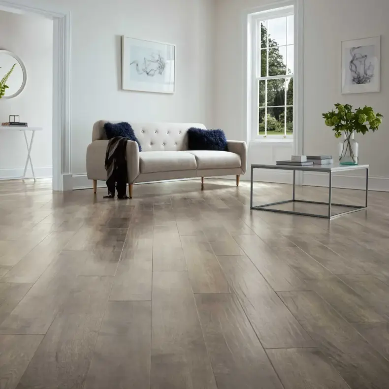 View of RL12 Storm Oak luxury vinyl tile by Karndean