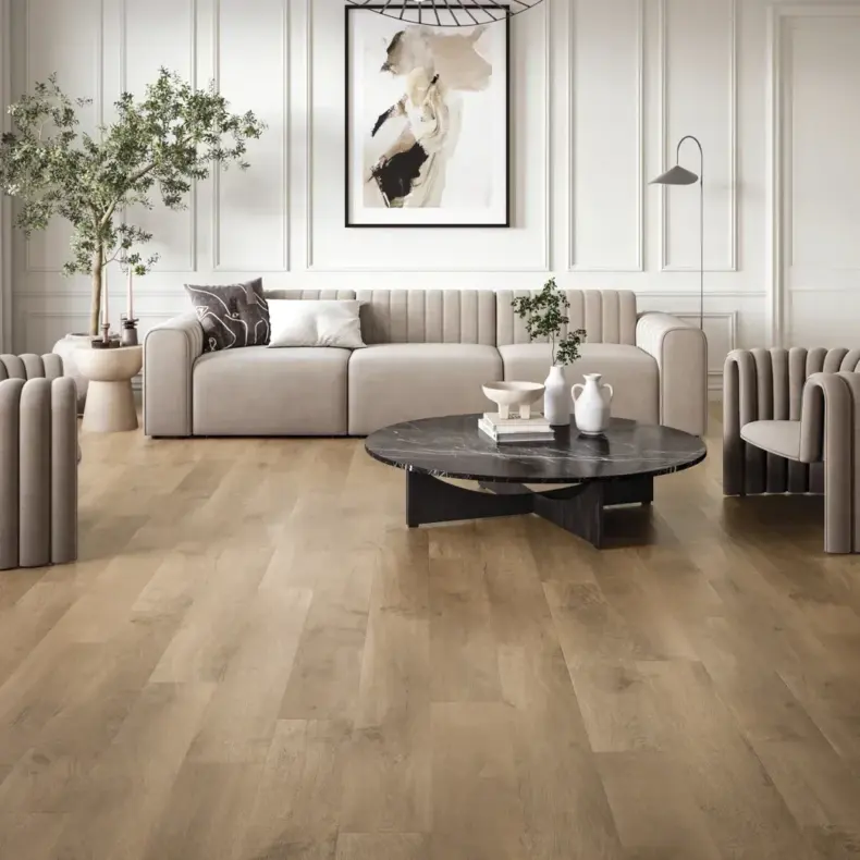 View of RL13 Salon Oak luxury vinyl tile by Karndean