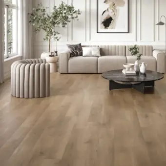 View of RL13 Salon Oak luxury vinyl tile by Karndean