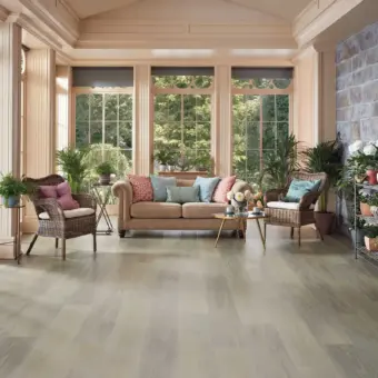View of RL21 Glacier Oak luxury vinyl tile by Karndean