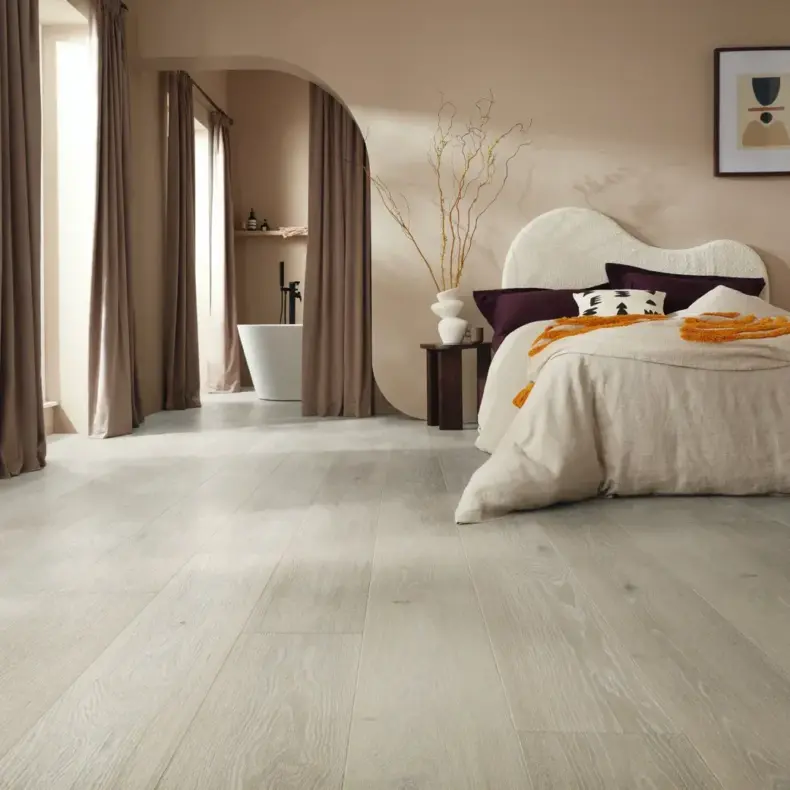 View of RL29 Clay Artisan Oak luxury vinyl tile by Karndean