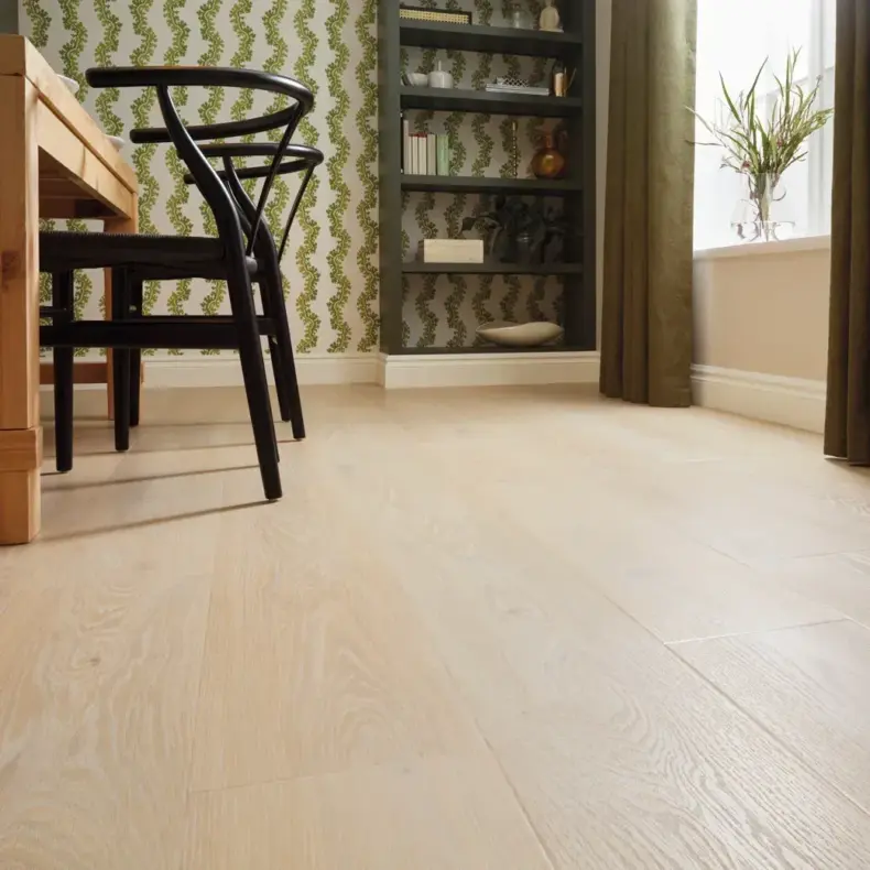View of RL32 Pale Artisan Oak luxury vinyl tile by Karndean