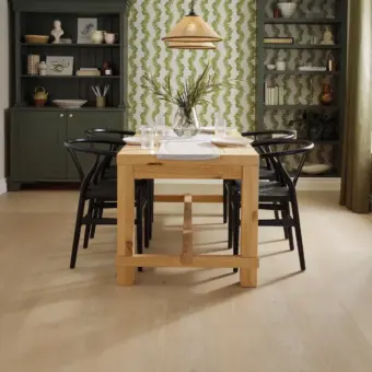 View of RL32 Pale Artisan Oak luxury vinyl tile by Karndean