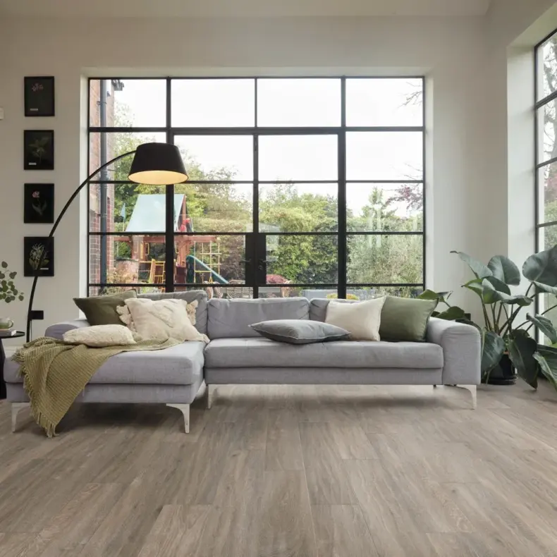 View of RL37 Tweed Oak luxury vinyl tile by Karndean