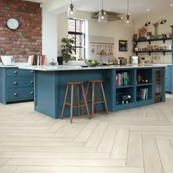 View of RL38 Cotton Oak luxury vinyl tile by Karndean