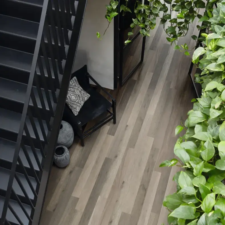 View of RL39 Castle Hill Ash luxury vinyl tile by Karndean