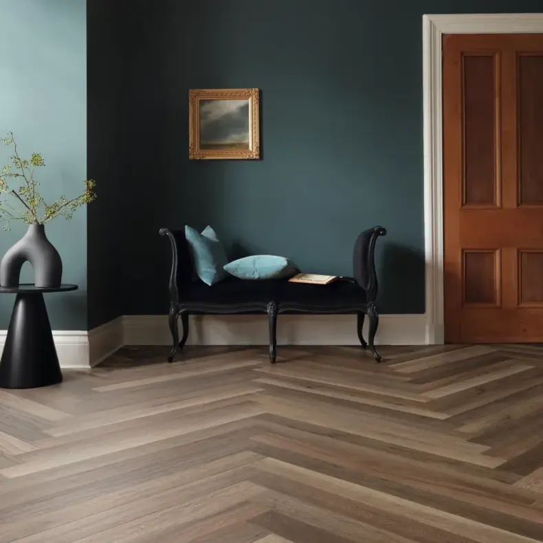 View of RL40 Summerhouse Ash luxury vinyl tile by Karndean