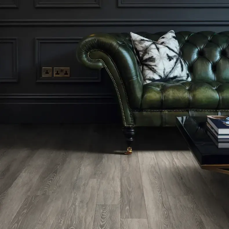 View of RL46 Limed Silk Oak luxury vinyl tile by Karndean