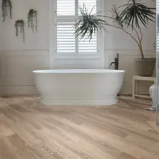View of RL47 Limed Linen Oak luxury vinyl tile by Karndean