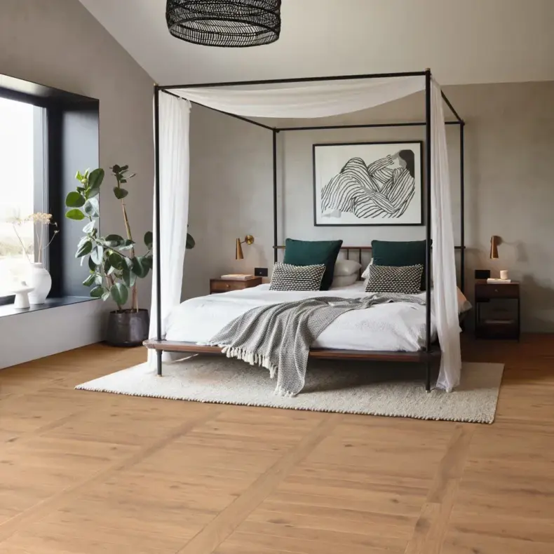 View of RL48 Natural Oak luxury vinyl tile by Karndean