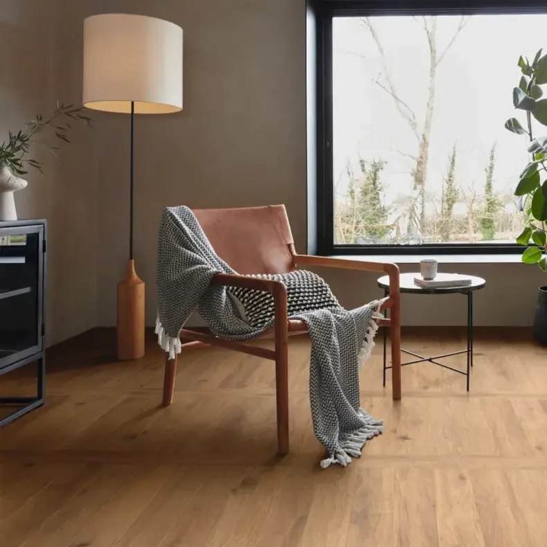 View of RL48 Natural Oak luxury vinyl tile by Karndean