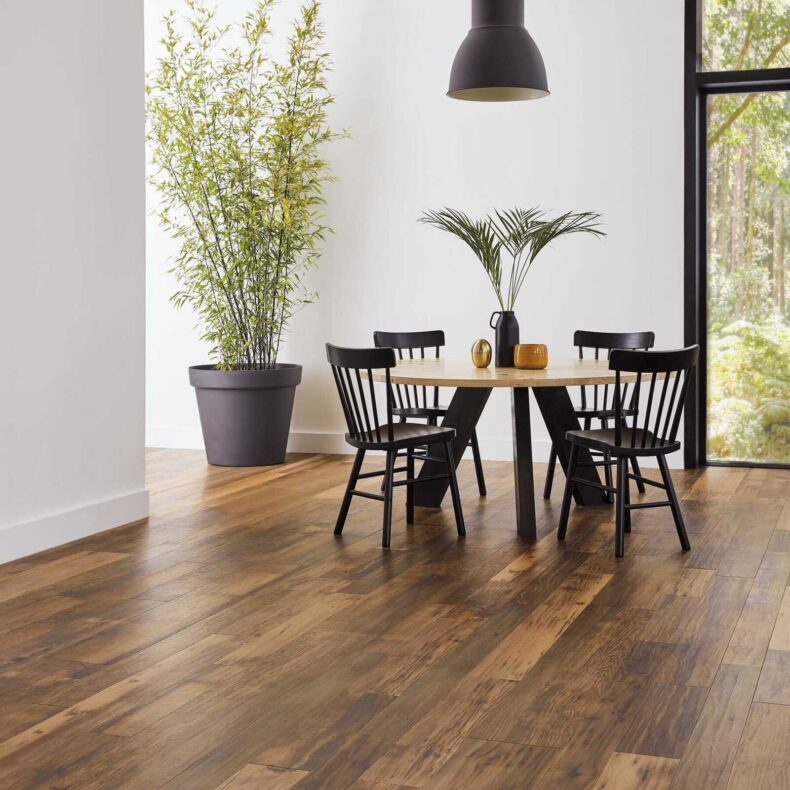 View of RPL-EW21 Reclaimed Chestnut luxury vinyl tile by Karndean