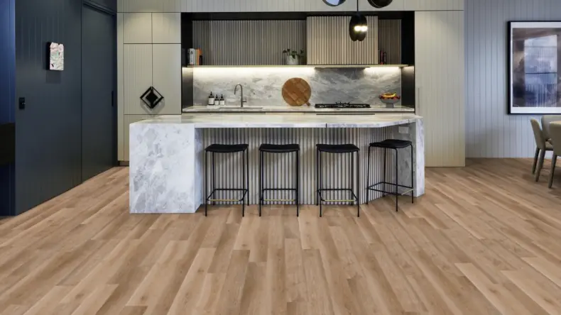View of SCB-KP94-6 Pale Limed Oak luxury vinyl tile by Karndean