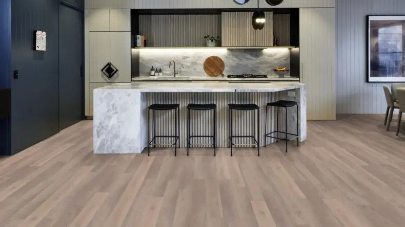 View of SCB-KP95-6 Rose Washed Oak luxury vinyl tile by Karndean