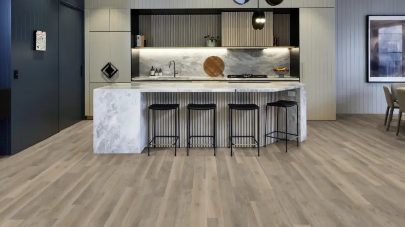View of SCB-KP99-6 Lime Washed Oak luxury vinyl tile by Karndean