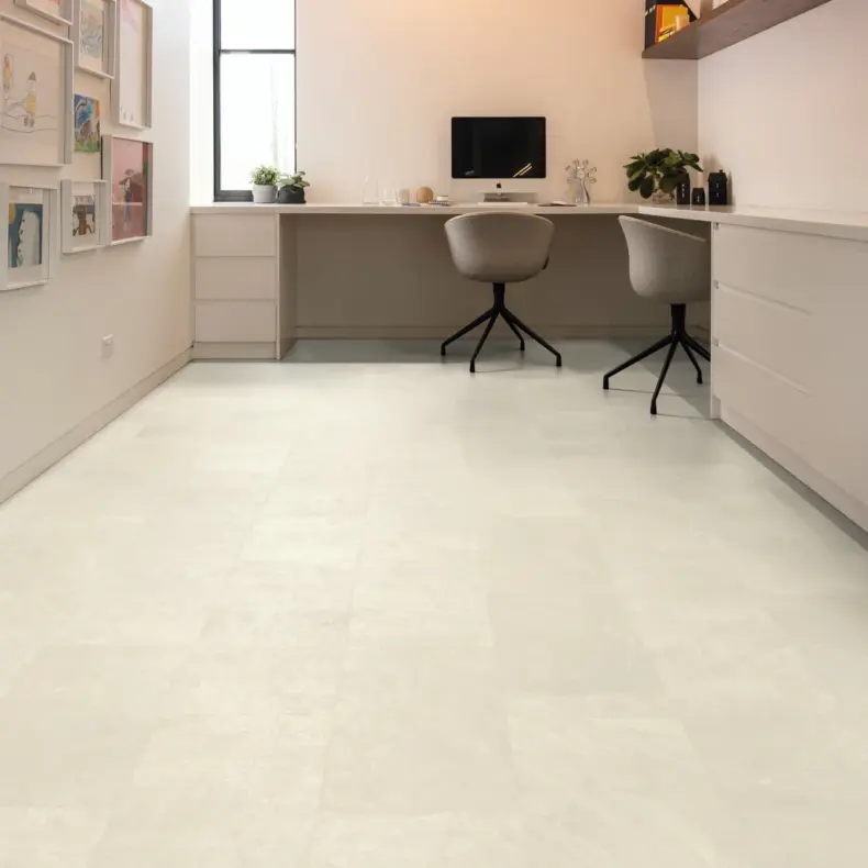 View of SCB-ST18-18 Ivory Riven Slate luxury vinyl tile by Karndean