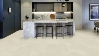 View of SCB-ST18-18 Ivory Riven Slate luxury vinyl tile by Karndean