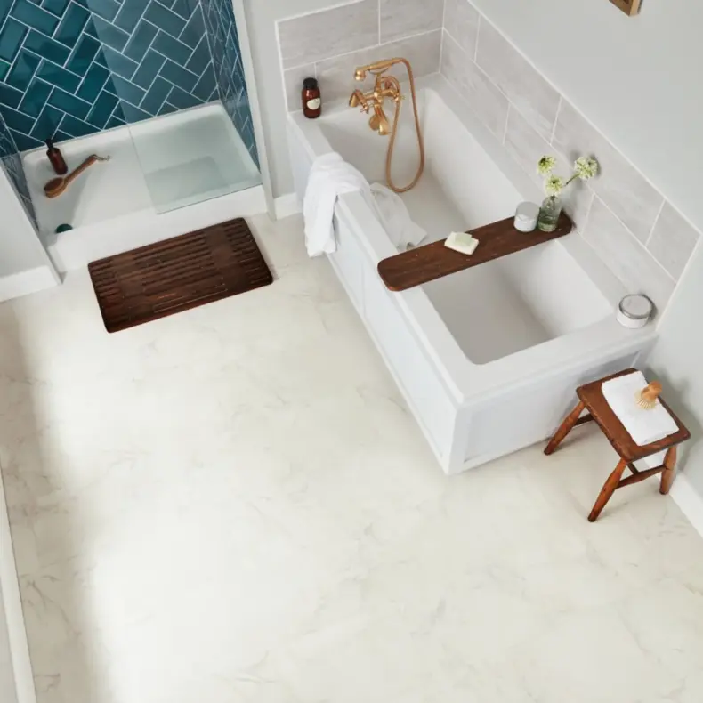 View of SCB-ST26-18 Frosted Marble luxury vinyl tile by Karndean