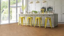 View of SM-KP155 Honey Limed Oak luxury vinyl tile by Karndean