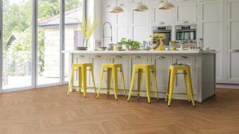 View of SM-KP155 Honey Limed Oak luxury vinyl tile by Karndean