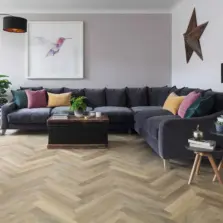 View of SM-KP99 Lime Washed Oak luxury vinyl tile by Karndean
