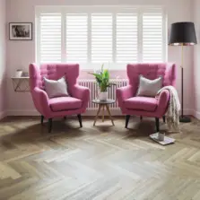 View of SM-KP99 Lime Washed Oak luxury vinyl tile by Karndean